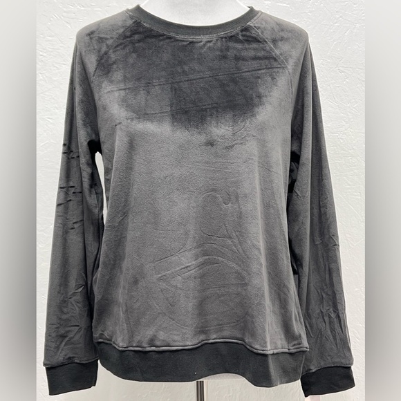 𝅺WOMEN'S Cozy Fleece Lounge Sweatshirt - Stars Above - Gray - Picture 6 of 10